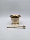 Vintage Heavy Solid Brass Mortar   Pestle 3  Tall  Pharmacy Kitchen   Laboratory