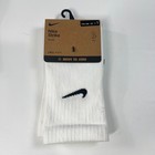 Nike Strike Soccer Crew Socks Youth Xs 13c-3y White Black Dri-fit Dh6620-100