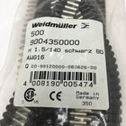 Bag Of 500 Weidmuller 9004350000 Single Wire-end Ferrules  16 Awg 1 5mm    Black
