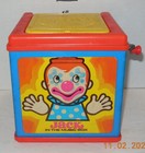 Vintage 1976 Mattel Jack In The Box Clown Music Red Yellow Blue Rare Vhtf