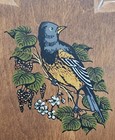 Vintage Bossons Wood Wall-mounted Thimble Display Rack Holder With Bird Motif