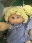1985 Cabbage Patch Doll  Blonde Hair  Blue Eyes  Blue Dress