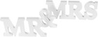 White Wooden Mr And Mrs Signs Wedding Present For Party Table Top Dinner Decorat