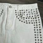 Rebecca Minkoff White Denim Studded Mini Skirt Size 4
