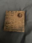 Antique Vtg Military Saluting A Flag Wood   Metal Printing Block Ink Stamp War