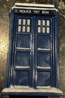 Bbc Doctor Who Tardis Police Box Hanging Ornament With Wreath  2015 