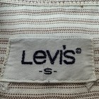 Vintage 70s Rare Levi   s White Pinstriped Casual Button Up Dress Shirt Mens Sz S
