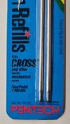 Pentech  86202 Fine Ball Point Pen 2 Pack Blue Refills Fits Cross