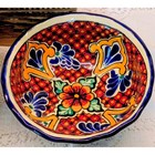 Traditions Mexican Talavera Hand Painted Pottery Bowls Set Of 4 Floral Scalloped
