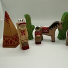 Vintage Woodland Fantasies Native American Wood Playset Figures Waldorf