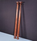 35  Pair Of French Antique Solid Mahogany Wood Posts pillars trim Salvage