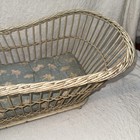 Antique Vintage 36    Wicker Rattan Infant Baby Bassinet Crib Cradle Primitive