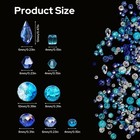 1000pcs Glass Beads For Jewelry Making Colorful Rainbow Craft Crystal Blue 