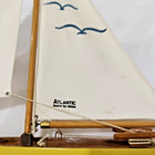 Vtg Mid-century Nanco Wooden Model Sailboat 15   atlantic  Pond Yacht Decor