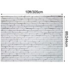 10x8 Ft White Brick Wall Backdrop Fabric Photography Studio Background