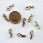 24 Pieces Vintage Solid Brass Lobster Claw Slip Shut 14x5mm  Jewelry Clasps V815