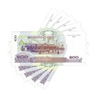 Cambodia Banknotes 100 Riels 2001 National Bank Of Cambodia 5 New Banknotes