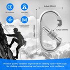 Static Rock Climbing Rope  8mm X 32ft Arborist Rope With 2 Heavy Duty Carabin   