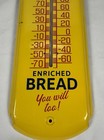 Bunny Bread Thermometer Sign Metal Yellow 17 X 5 Reproduction Working Decor