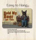 French Bulldog Barbecue Sign Hold My Beer Funny Bull Dog Garage Dad Man Cave Bbq