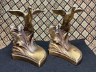Pheasant Bird Taking Off Flying Cast Metal Bookends Set Pmc 408 Philadelphia Mfg