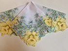 Stunning New Floral Daffodils Handkerchief Hankie  Luray Vintage Style 