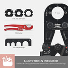 Pex Crimp Tool Kit Copper Ring 3 8 1 2 3 4 1 Inch Plumbing Pipe Cutter Gauge