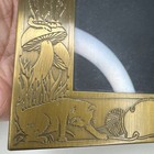 Vintage Brass Cat Art Nouveau Frame Mw Carr   Co Embossed 5 X 6   