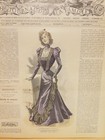 Antique Magazine 1898 Pattern Embroidery Dresses Hut Ladies Fashion Vintage R   