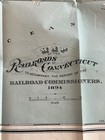 Orig  1893 Large Connecticut New York Massachusetts Railroad Train Colorful Map