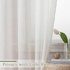  Linen Blend Sheer Curtains 84 Inches Long 2 Panels Set For 40w X 84l Natural