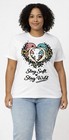 Dolphin Heart Floral T-shirt Soft Wild Ocean Animal Tee