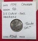 Canada 5-cent Silver 1904  Better Condition Fishscale  Mint State   Wow  Look