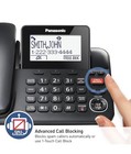 Panasonic Kx-tgf852b Corded Cordless Phone Answering System 2 Handsets New