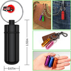 Box Keychain Medicine Pill Box Aluminum Container Holder Waterproof Case 10 Pcs