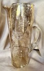 Vintage Mcm Gold Speckled Spatter Glass 9 5    Cocktail Martini Pitcher