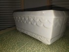 Vintage Usa 7  Planter Light Blue Scallop Design Home Cottage Garden Decor 