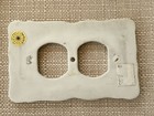 Rare Vintage Takakashi Japan Outlet Plate Cover Flowers On White Porcelain
