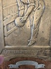 Dated 1917   Bowling Brass And Oak Trophy - Plaque
