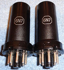 2 Nos Rca 6n7 Vacuum Tubes - 1957 Audio Twin Triodes For Vintage Am Radios