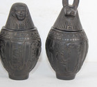 4 Unique Ancient Egyptian Canopic Jars  Anubis  isis  baboon  horus Statues  ju 