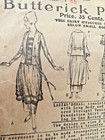 1919 Butterick Pattern  Dress With Attached Gathered Tunic  Size  B  34 