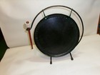 Vintage Chinese Brass Chau Gong 10    W  Stand   Mallet Black Rim Feng Luo