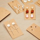 200-pack Earring Display Cards Holder For Selling Jewelry  Kraft  3 5x2 In