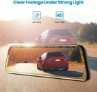 Auto-vox V5pro 9 35   Oem Rear View Mirror Camera 1080p Dual Dash Cam Anti-glare