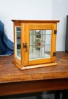 Antique Countertop Display Case Wood Glass Shelf Apothecary Cabinet Vintage