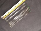 Set Of 6 Vintage Art Glass Swizzle Sticks Stirrers Clear   Green Tip bulb End