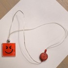 Vtg Bon Jovi Have A Nice Day Light Necklace 24  Need Battery Face Is 1 5  Square