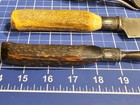 Antique Stag Handle Carving Set Knife Fork Sharpening Steel 3-pc Matching Horn