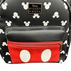 Disney Mickey Mouse Backpack Black White Red Mini Loungefly Style Cosplay Nwt